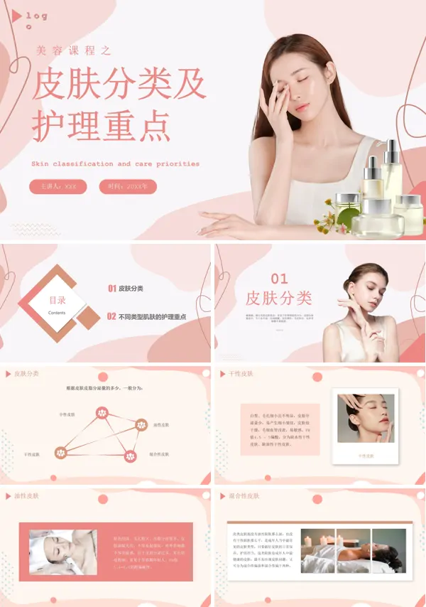 皮肤的分类及护理方法PPT课件免费下载