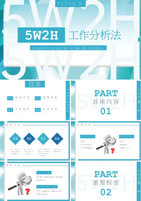 5w2h工作分析法主题PPT含讲稿