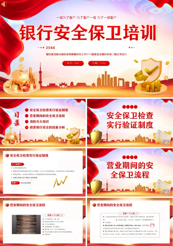 银行安全保卫人员的培训银行制度PPT课件