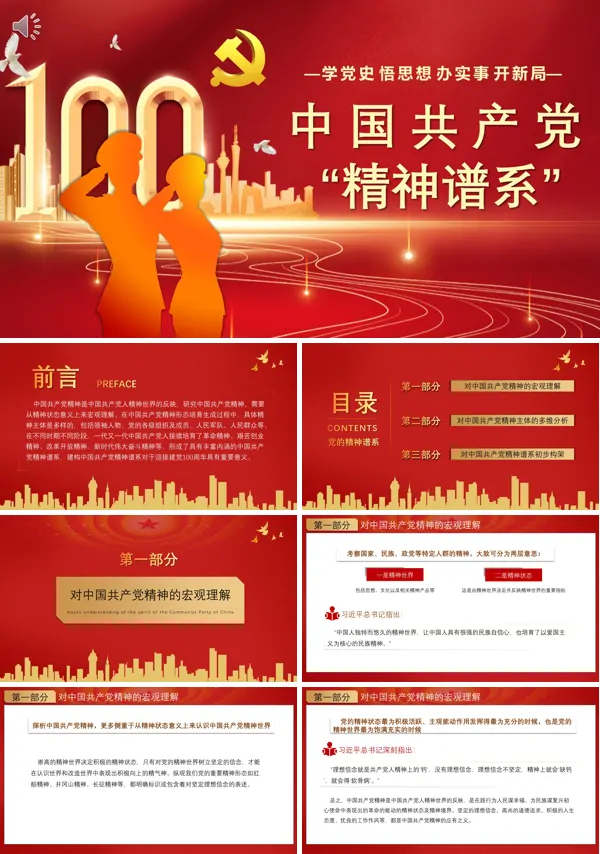 传承党的精神谱系PPT