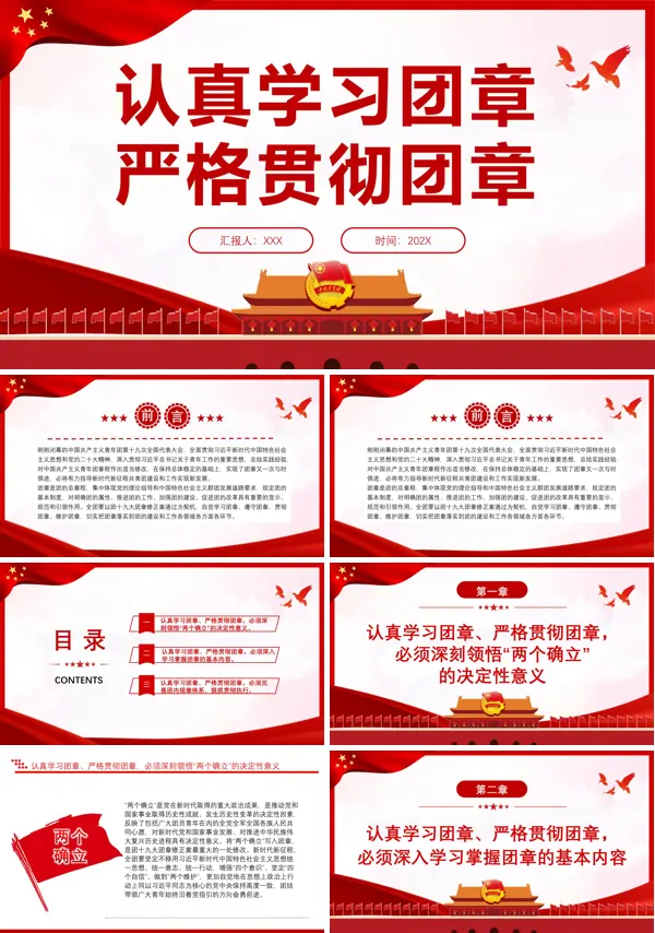中国共青团团章学习解读认真学习团章严格遵守团章专题团课PPT