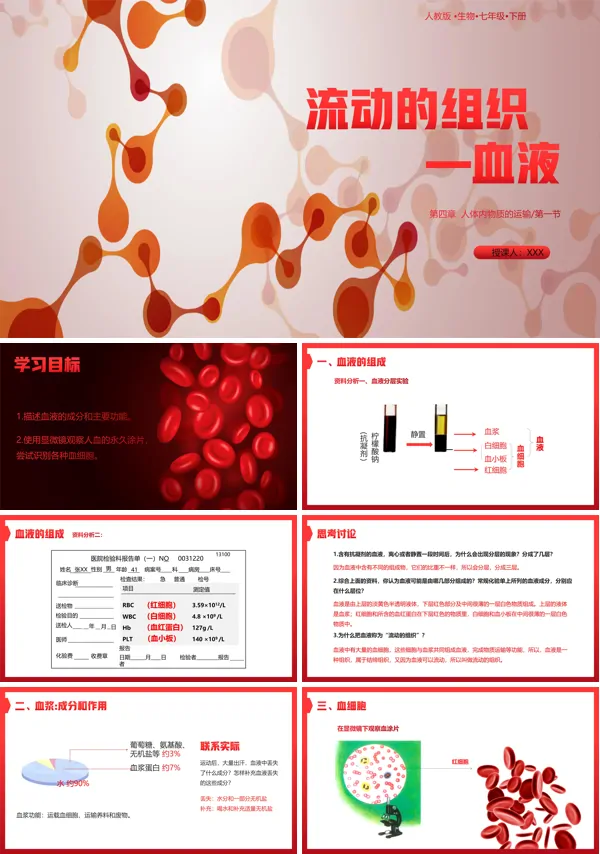 《流动的组织血液》PPT课件