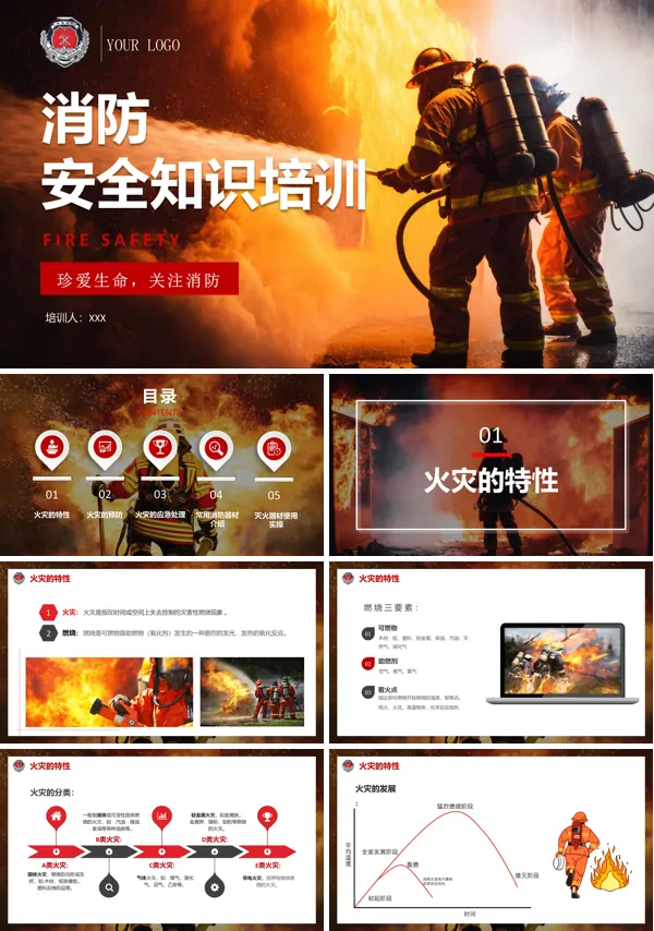 消防安全知识培训教学PPT课件免费下载