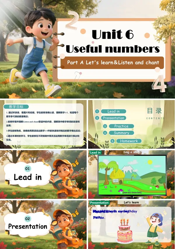 人教三年级英语上册Unit6第2课时Part A Let's learn&Listen and chantPPT课件含教案