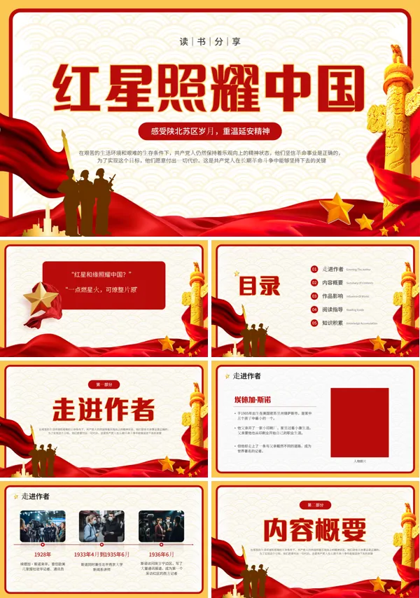 阅读分享《红星照耀中国》课件PPT含讲稿