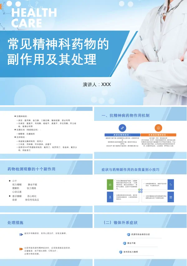 常见精神科药物的副作用及其处理ppt课件