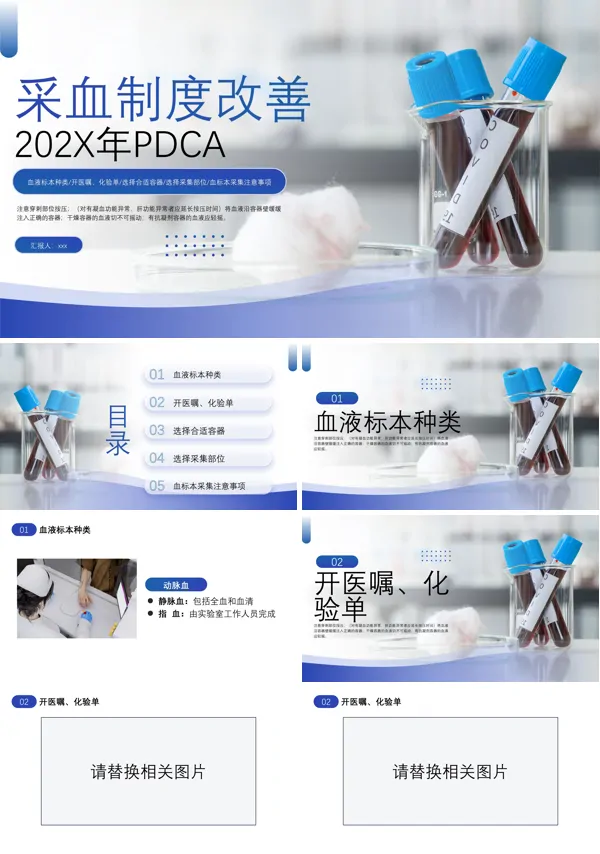 采血制度改善培训PPT模板含讲稿