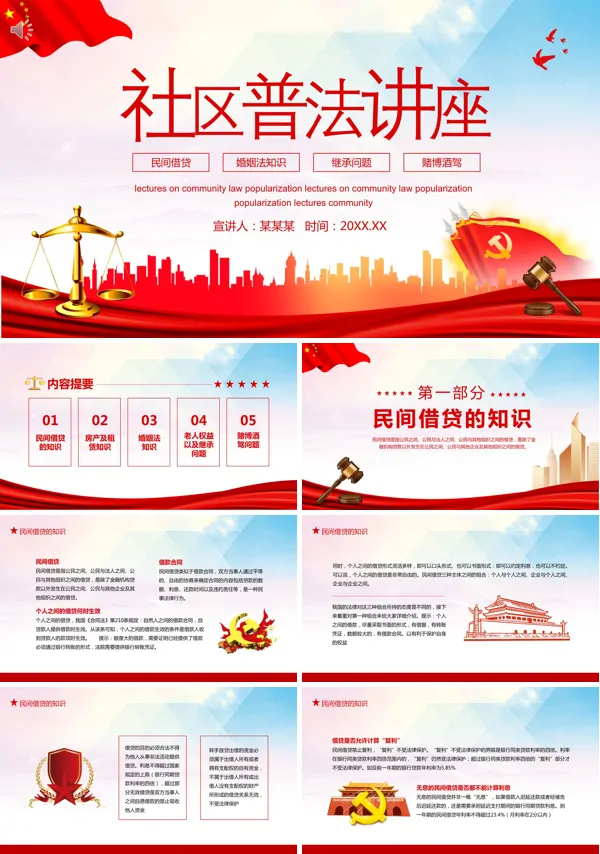社区普法知识讲座经典PPT课件