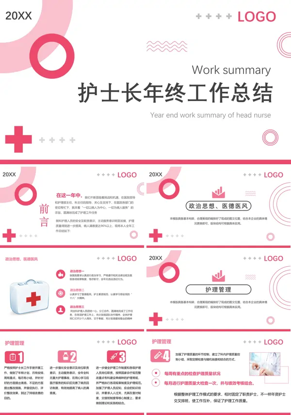 护士长年终护理工作总结PPT