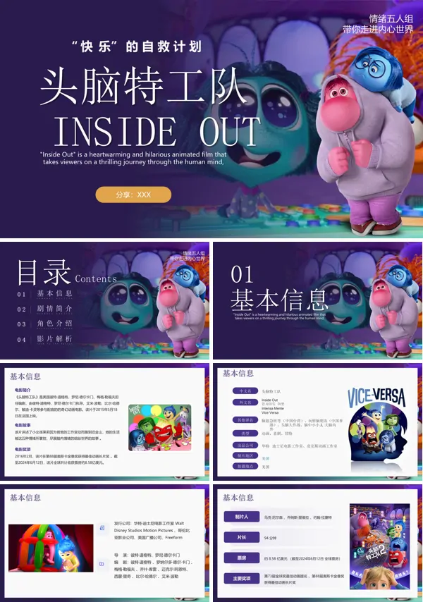 电影《头脑特工队》赏析PPT课件含讲稿