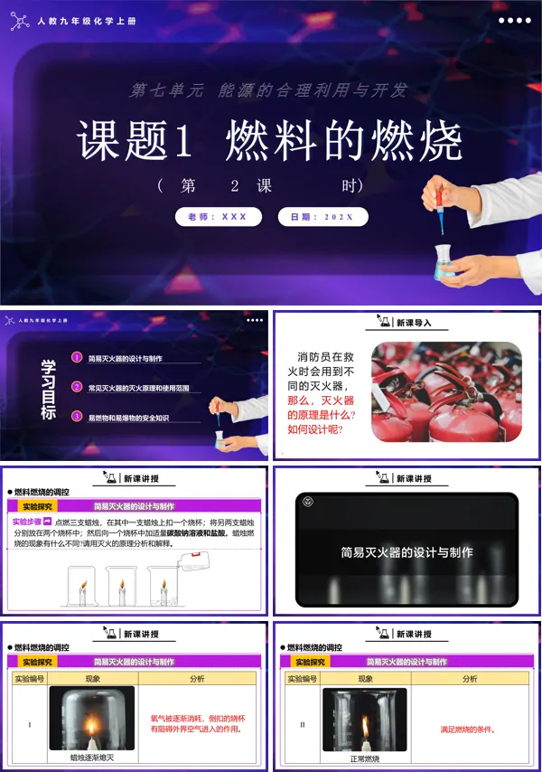 人教九年级化学上册燃料的燃烧第2课时PPT课件含教案