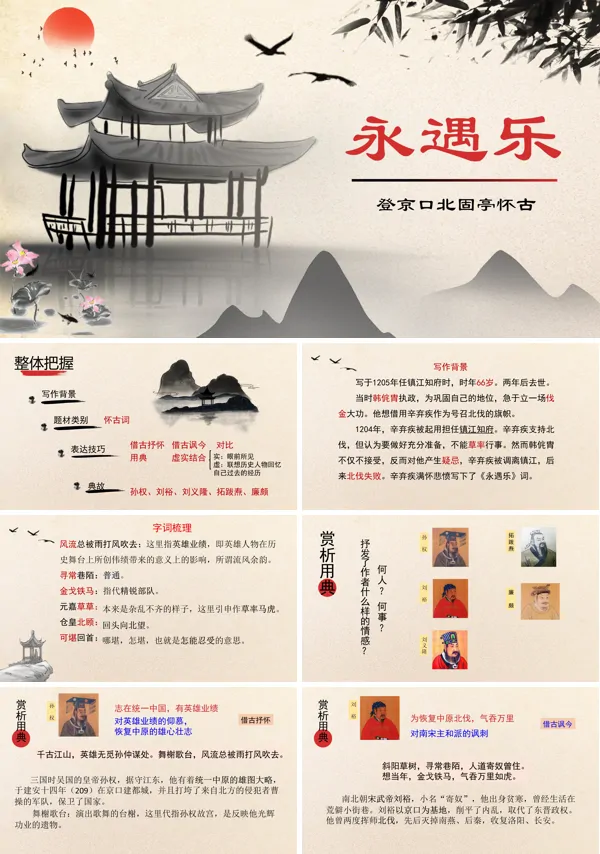 《永遇乐·京口北固亭怀古》课件PPT课件