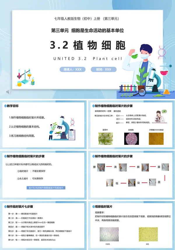 七年级生物上册植物细胞PPT课件