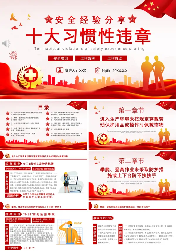 大习惯性违章安全经验分享ppt课件