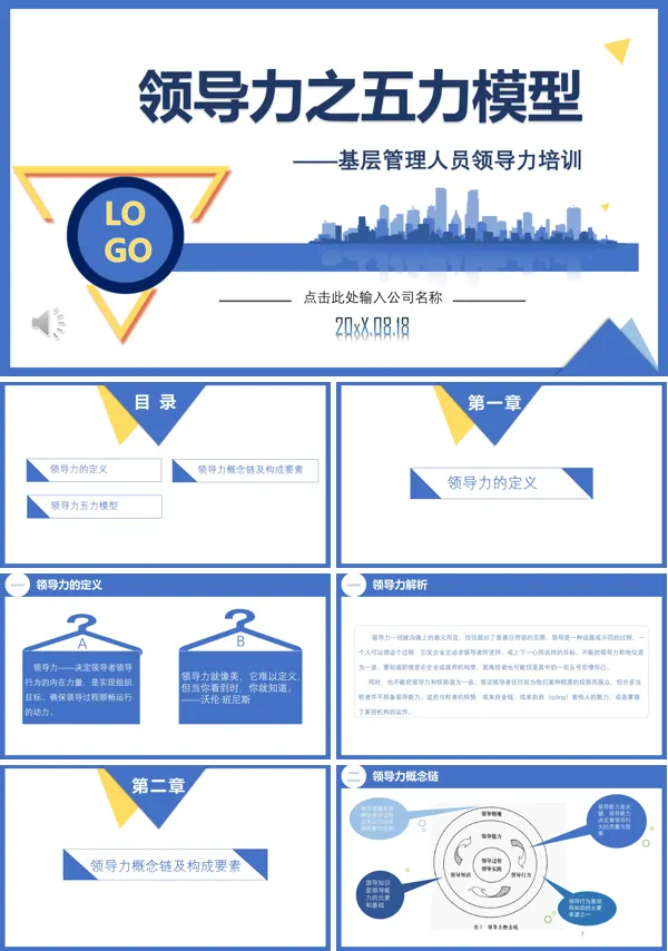 基层管理人员领导力之五力模型培训课件PPT模板含讲稿