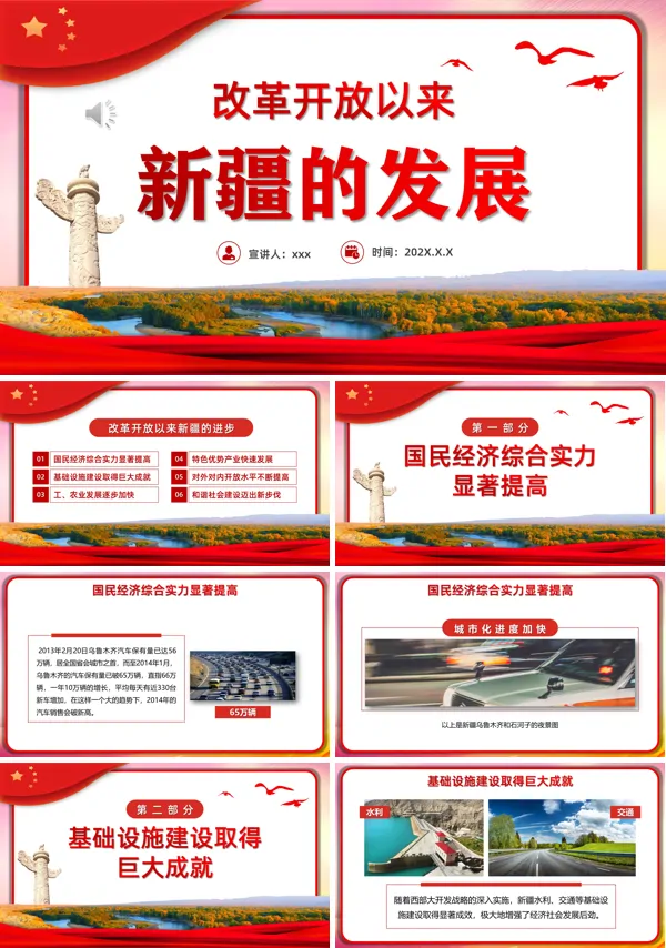 改革开放以来新疆的发展PPT专题党课