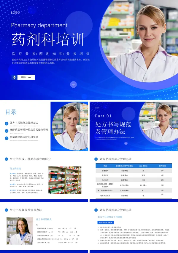 药剂科培训课件PPT下载模板