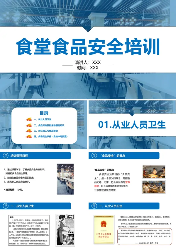 食堂食品安全知识培训ppt