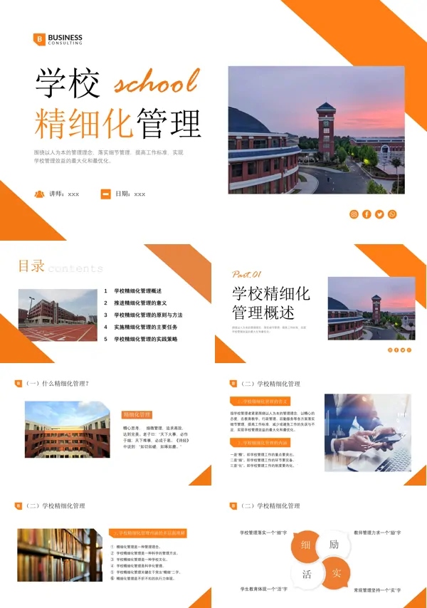 学校精细化管理培训PPT