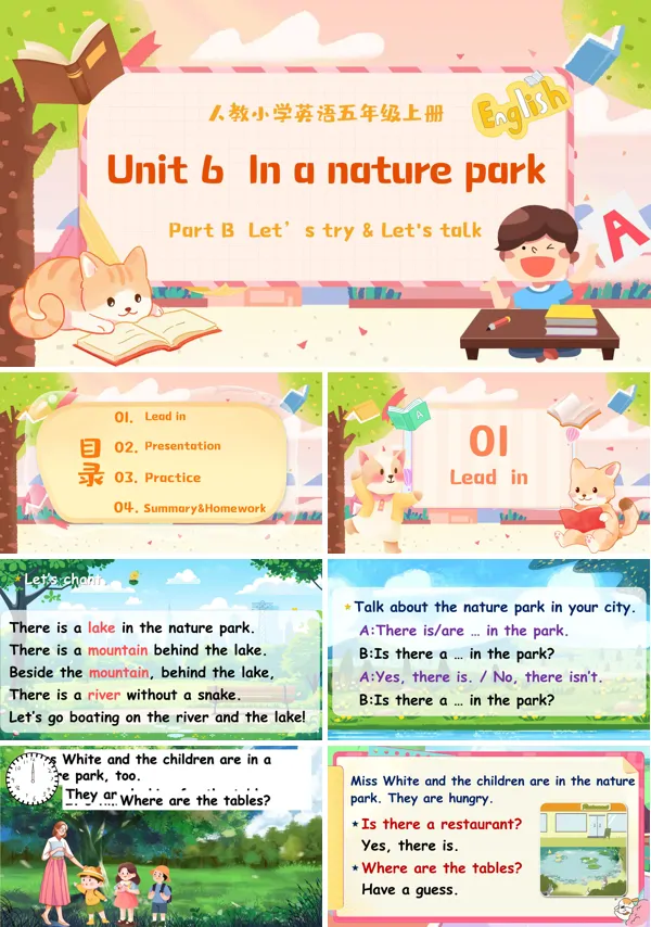 人教五年级英语上册Unit6第4课时Part B Let’s try & Let's talkPPT课件含教案
