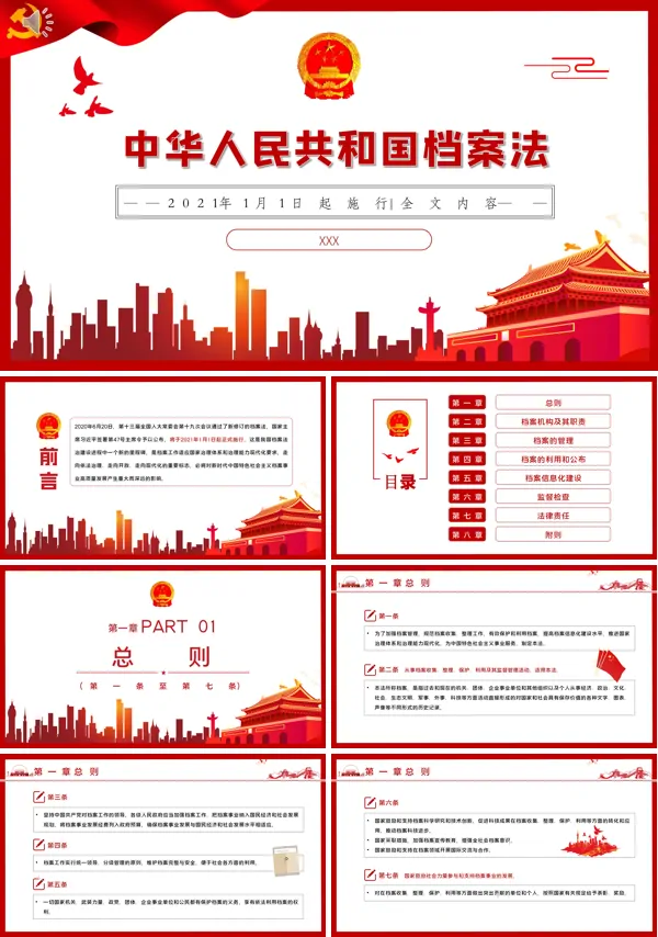 新修订的《中华人民共和国档案法》解读ppt