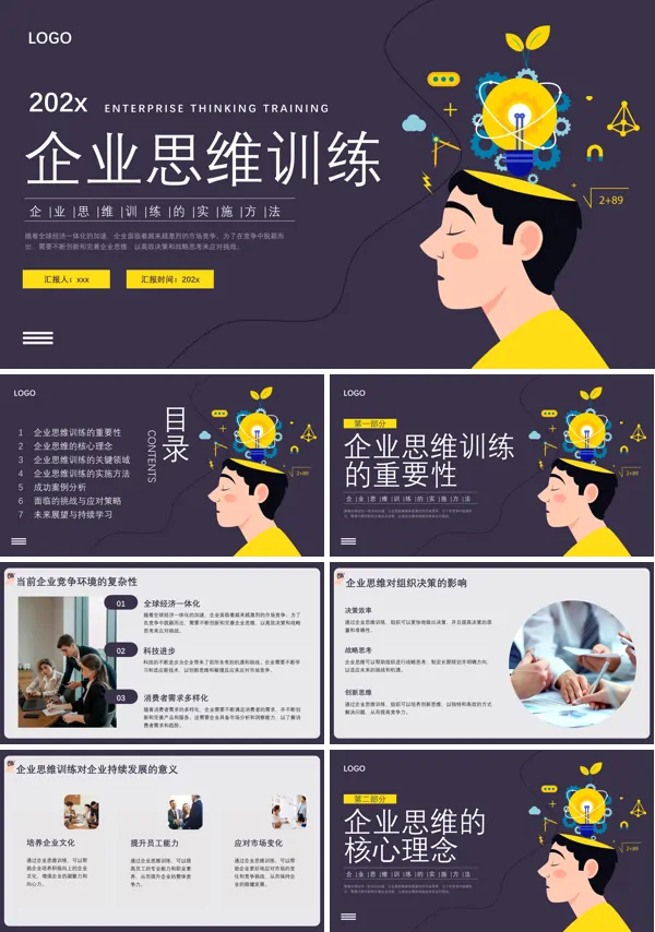 企业思维训练PPT培训课件含讲稿