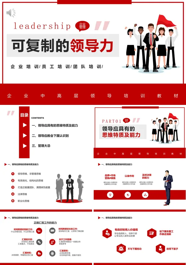 企业管理可复制的领导力PPT课件模板