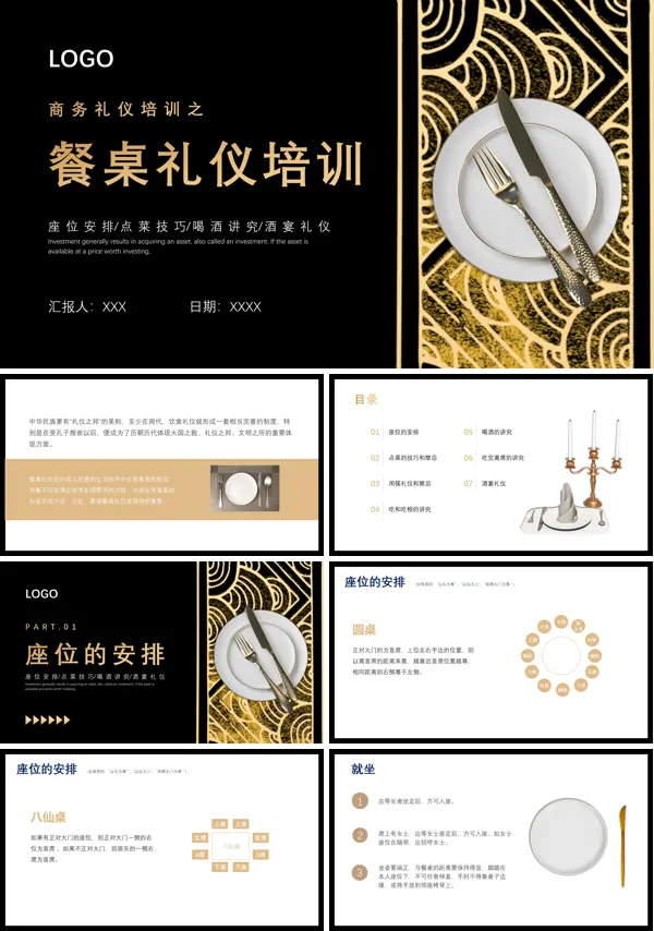 餐桌礼仪课程ppt课件