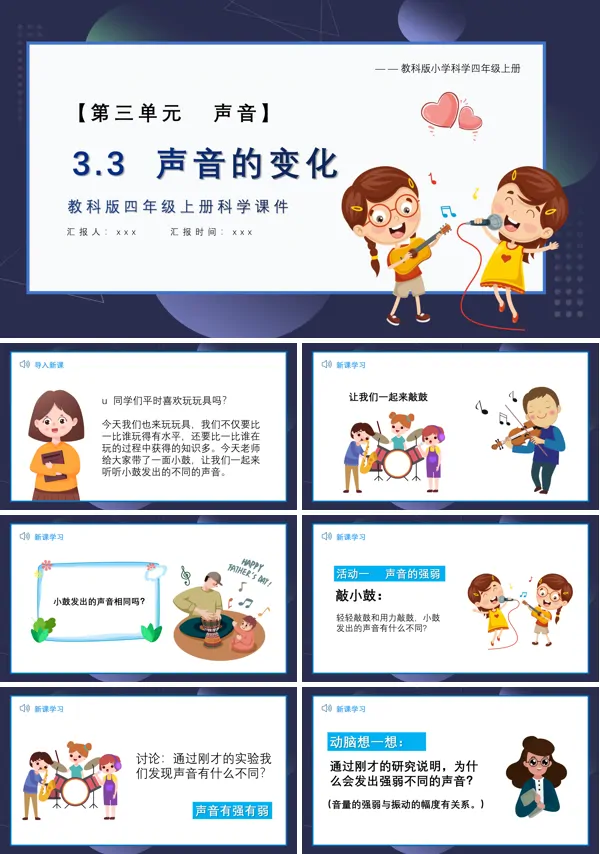 声音的变化ppt课件下载模板
