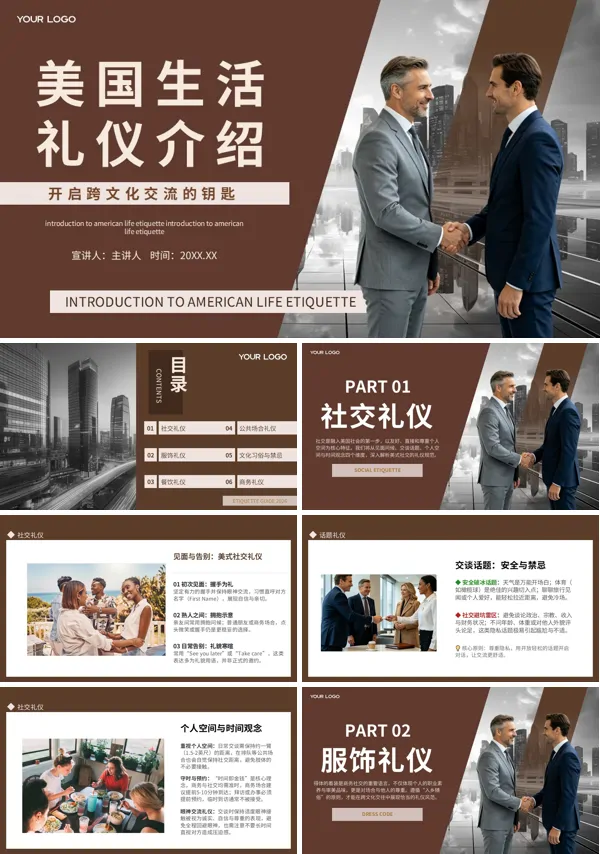 美国人生活习俗及商务礼仪PPT课件含讲稿
