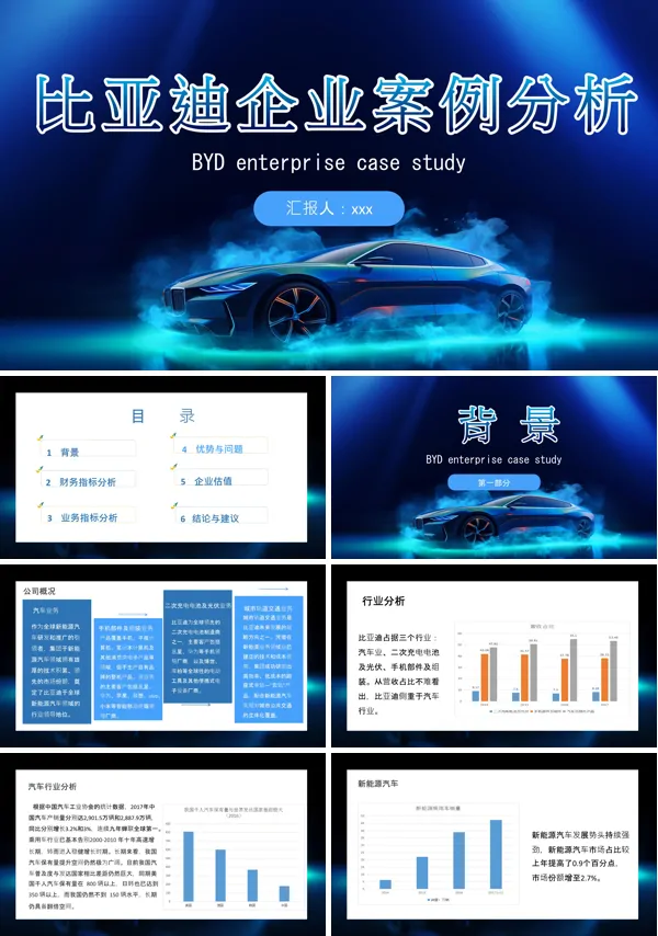 比亚迪财务报表分析PPT含讲稿