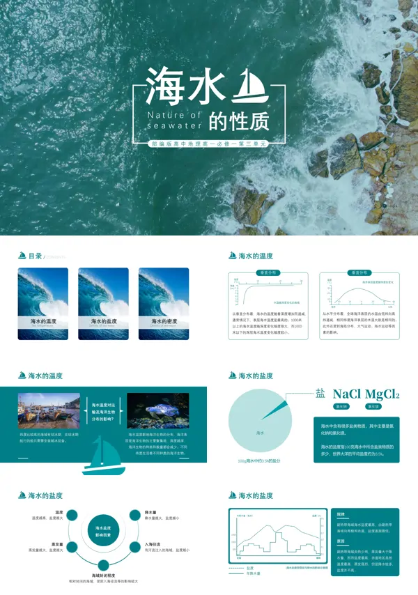 高中地理部编版高一《海水的性质》PPT课件