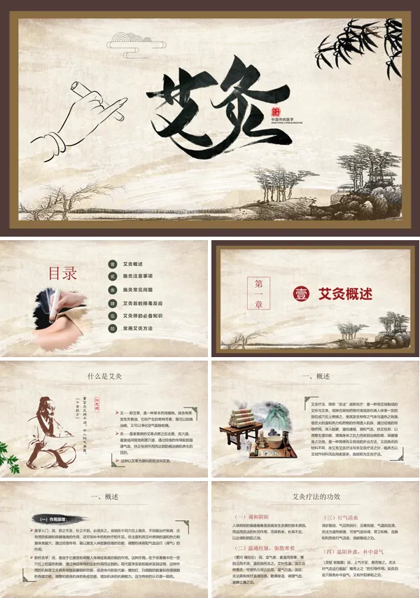 艾灸养生知识培训PPT下载模板