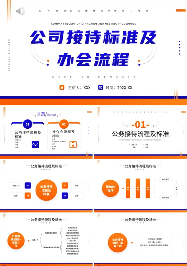 公司会议接待流程及标准PPT