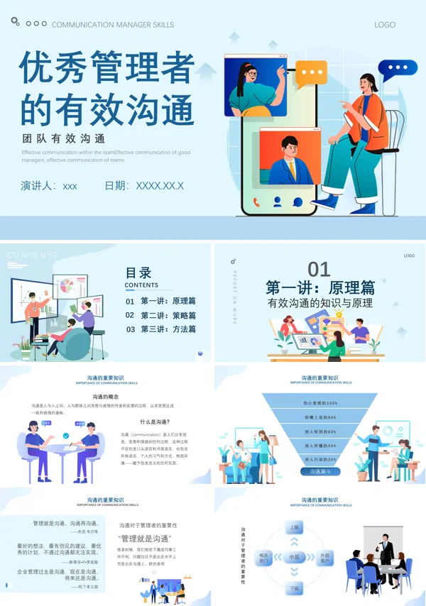 如何带好团队优秀管理者的有效沟培训课件PPT下载模板