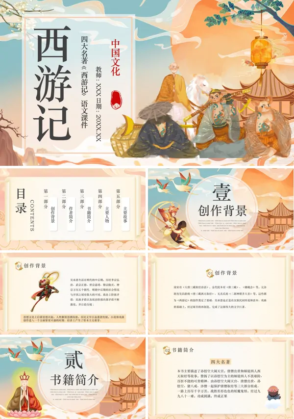 西游记分享中国四大名著之一PPT课件