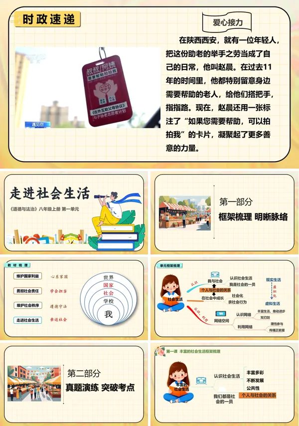 第一单元《走进社会生活》八年级上册统编道法ppt复习课件(知识清单)