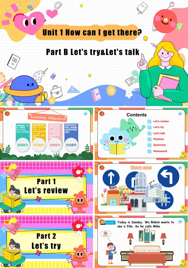 人教版六年级英语上册Unit1第4课时Part B Let's try&Let's talkPPT课件含教案