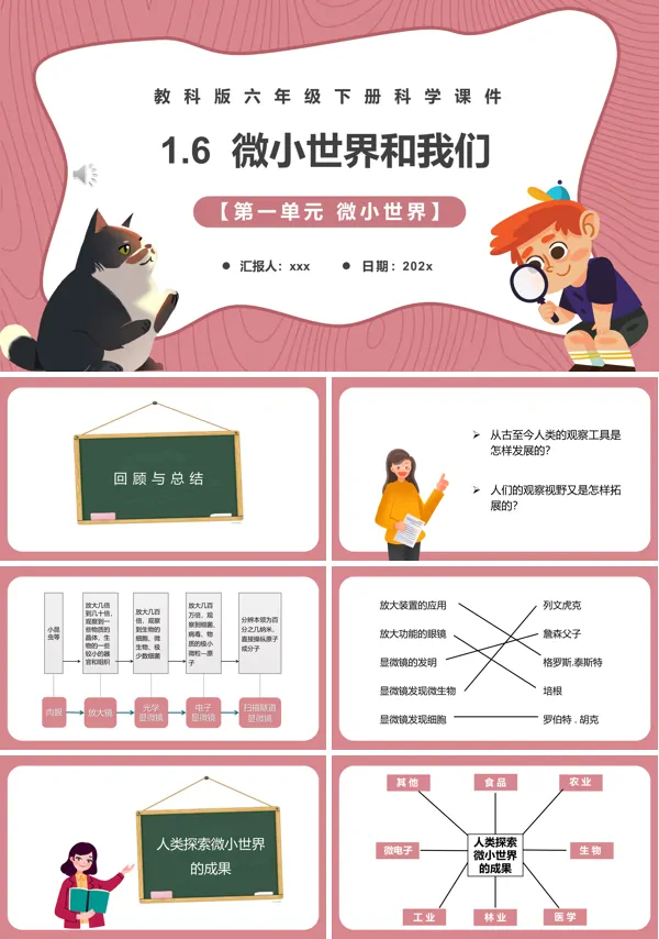 微小世界和我们课件PPT模板