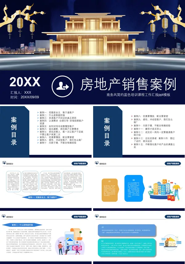 房地产销售案例分析PPT模板