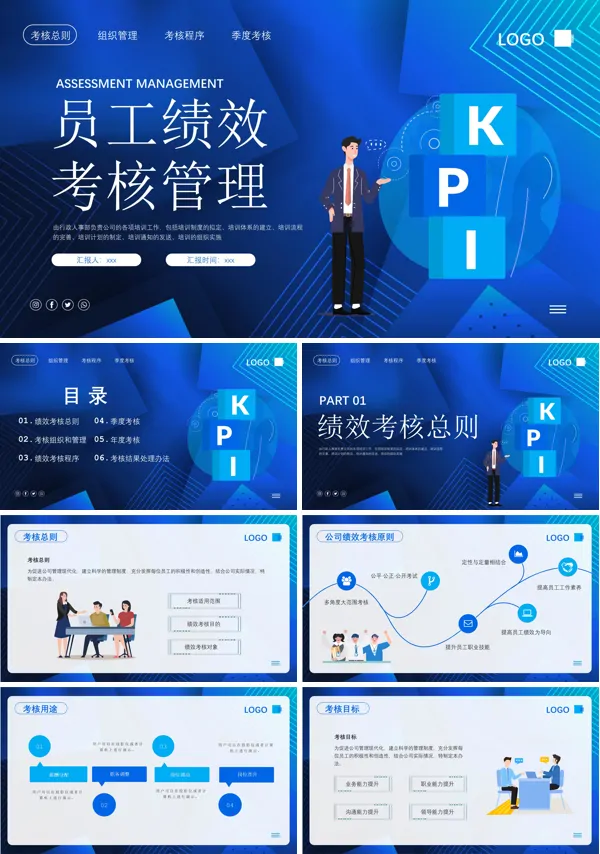 员工绩效考核管理培训PPT模板