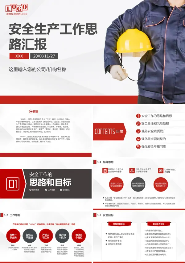 安全生产工作汇报总结ppt