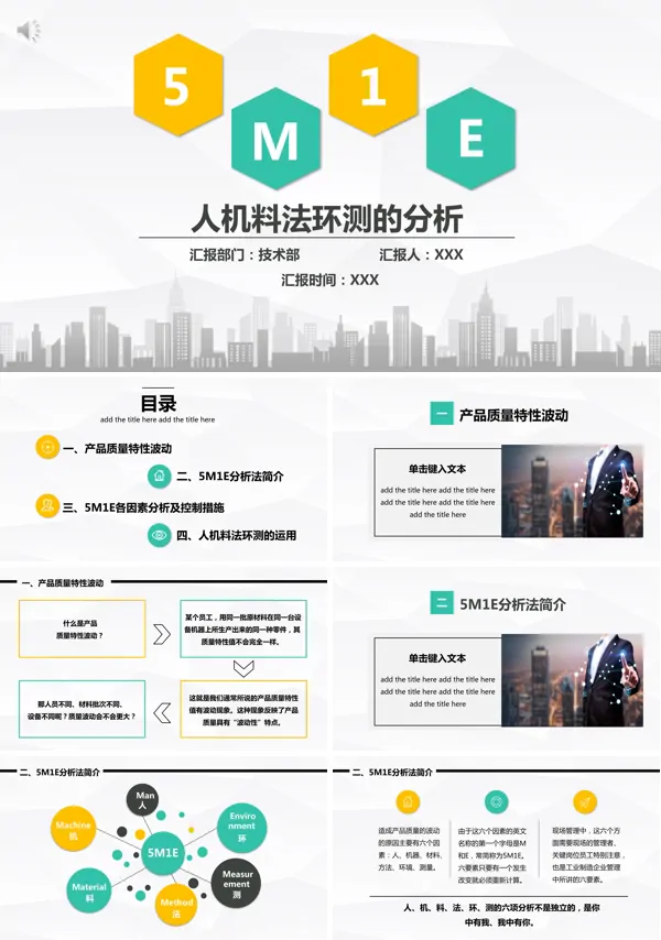 生产车间5M1E人机料法环PPT课件