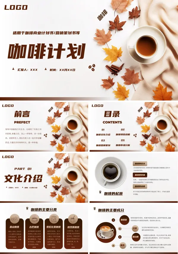 咖啡店计划书营销策略PPT模板