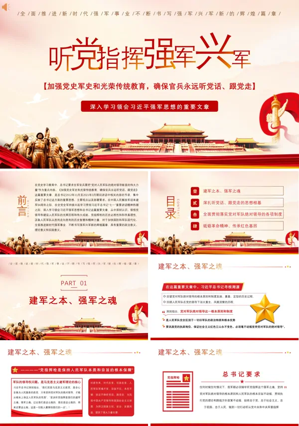 听党指挥是我军永远不变的军魂PPT