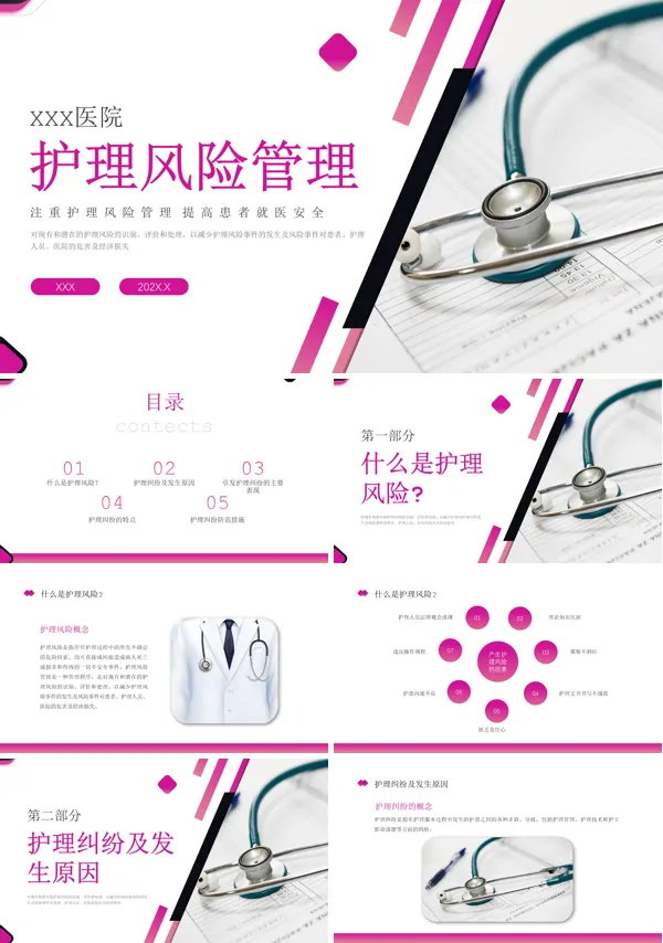 护理风险管理培训PPT模板
