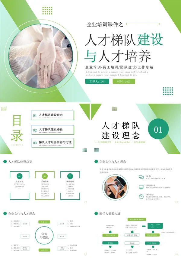人才梯队建设与人才培养职场培训PPT模板