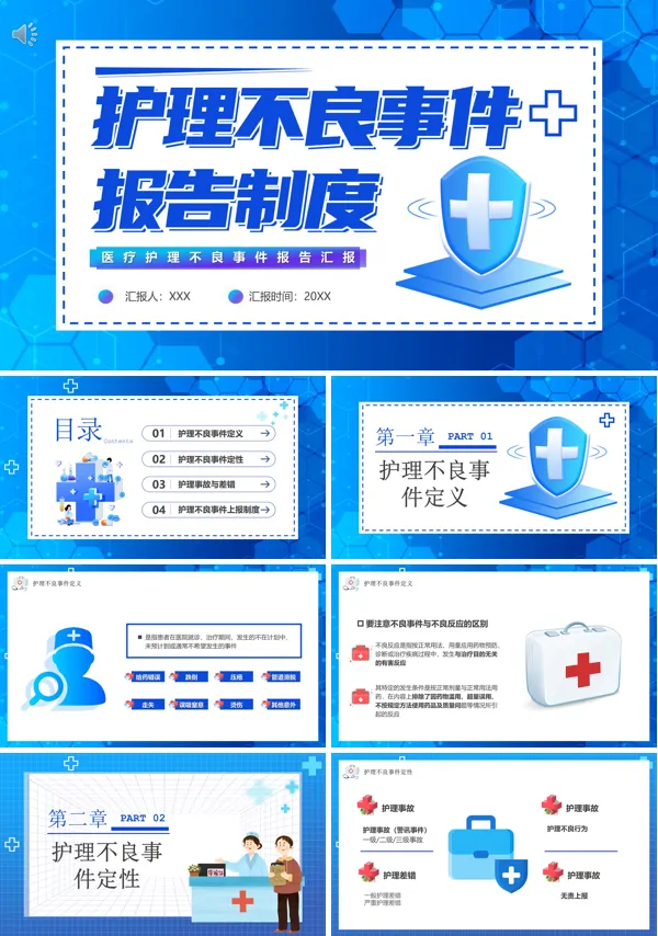 护理不良事件报告制度培训课件内容PPT模板