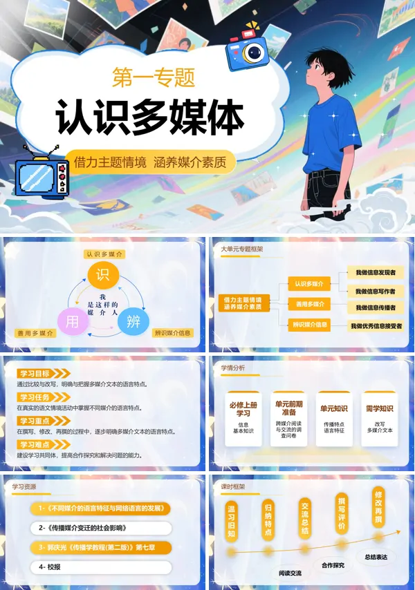 语文高一下册第四单元认识多媒介PPT课件含教案