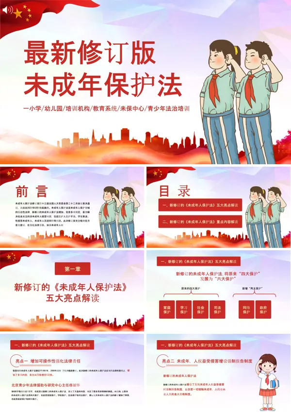 学习解读最新修订版未成年保护法PPT